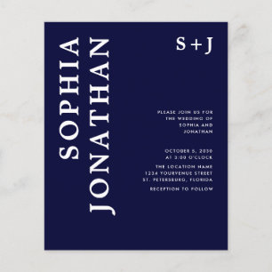 Convite de casamento de Tipografia Bold All in One