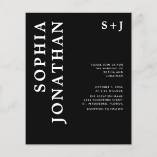 Convite de casamento de Tipografia Bold All in One