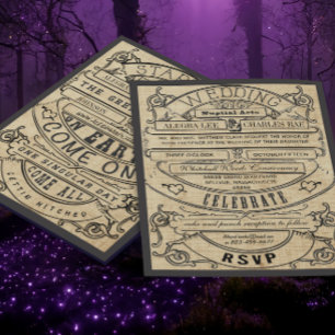 Convite de casamento de Tíquete de Tipografia Mod