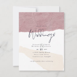 Convite de casamento de Tom da Terra abstrato