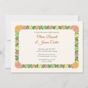 Convite de Casamento de Verão com Grinalda de Fati