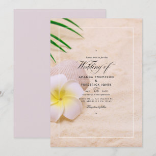 Convite de Casamento de Verão na Praia