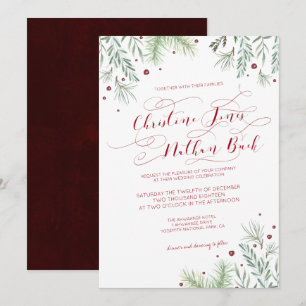 Convite de Casamento de Verdor de Inverno