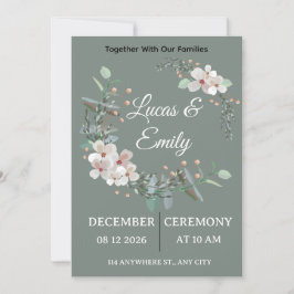 Convite de Casamento de Verdor Elegante