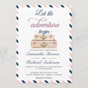 Convite de Casamento de Viagem Cartão Postal Verme