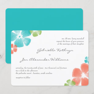 Convite de casamento de Vias Tropicais / Aqua