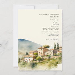 Convite de Casamento de Villa Toscana na Itália To