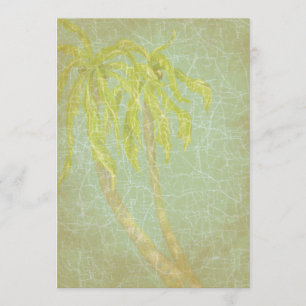 Convite De Casamento De Vintage Tropical Breeze