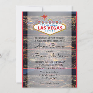 Convite De Casamento De Vista Aérea De Las Vegas