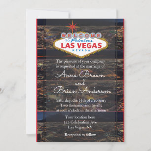 Convite De Casamento De Vista Aérea De Las Vegas