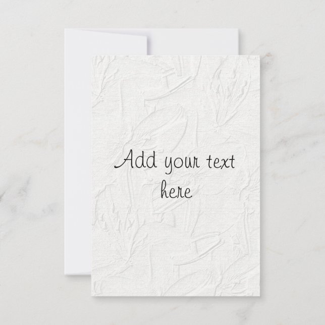 Convite De Casamento De White Floral 3 Embossed (Verso)