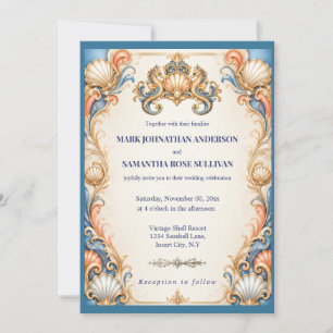 Convite de casamento decoração luxuosa de cavalos-