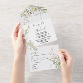 Convite de casamento Delicado de Primavera de Flor