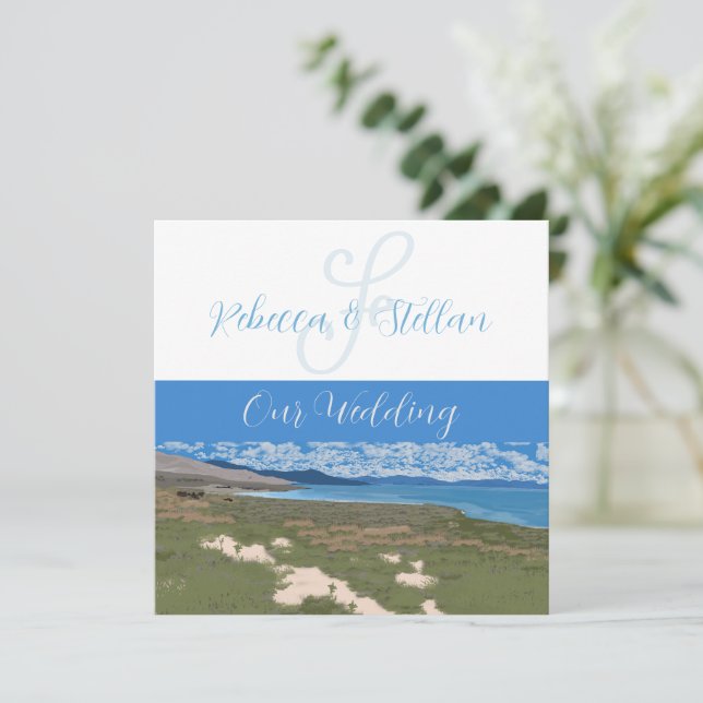 Convite de Casamento Deserto Pintado Pitoresco (Em pé/Frente)