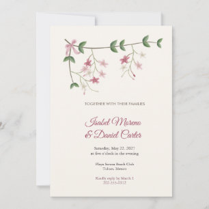 Convite de Casamento Destino Rangoon Creeper