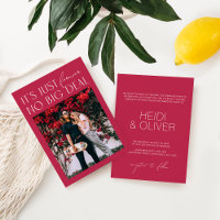 Convite de casamento digital magenta com brilho mí