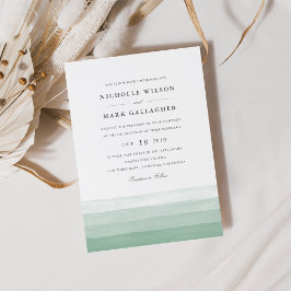 Convite De Casamento Dip Dye Watercolor | Fern