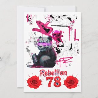 Convite de casamento diy Rebellion 78 Graffiti Pan