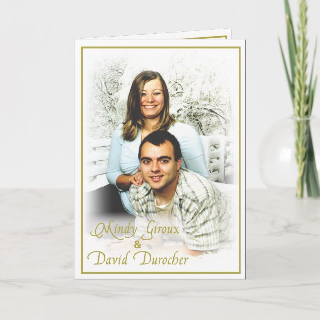 Convite de casamento do amigo Mindy! (Frente)