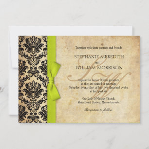 Convite De Casamento Do Arco Do Limão Vintage Dam