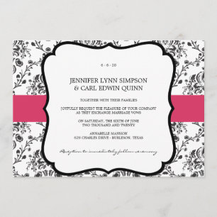 Convite de casamento do damasco do Victorian