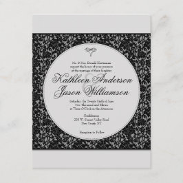 Convite De Casamento Do Damasco Ortográfico Gótico