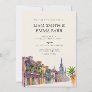 Convite de Casamento do French Quarter de Nova Orl