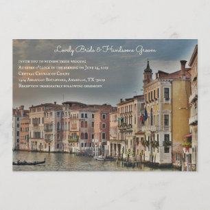 Convite de Casamento do Grande Canal de Veneza