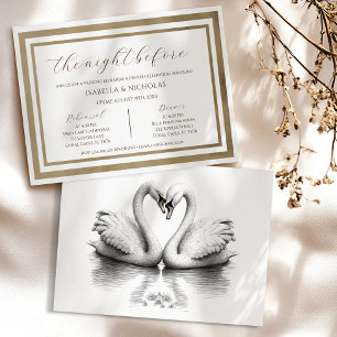 Convite de casamento do Janto de ensaio Swan