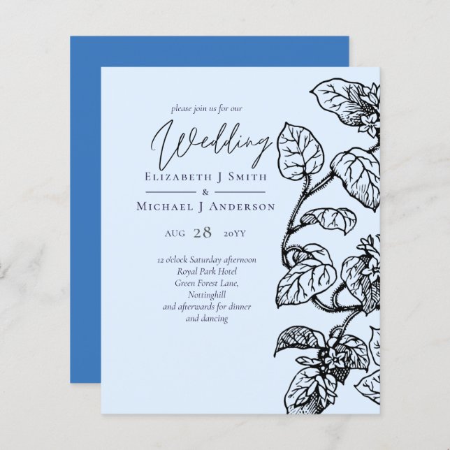 CONVITE DE CASAMENTO do Jardim Botânico do ORÇAMEN (Frente/Verso)