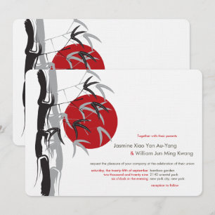 Convite De Casamento Do Jardim De Bambu Sunrise