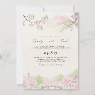 Convite de Casamento do Jardim Japonês de Cerejeir