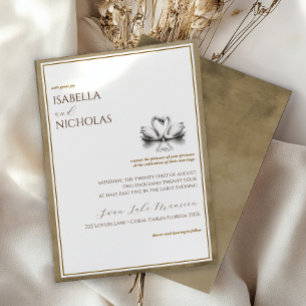 Convite de casamento do Lago de Swan