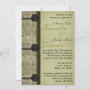 Convite De Casamento Do Livro Vintage