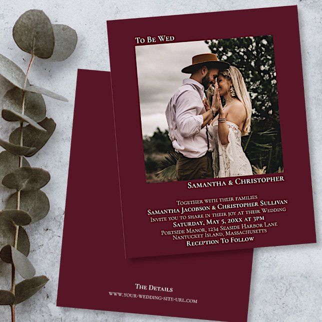 Convite de casamento do Mínimo de Fotografia Burgu (Criador carregado)