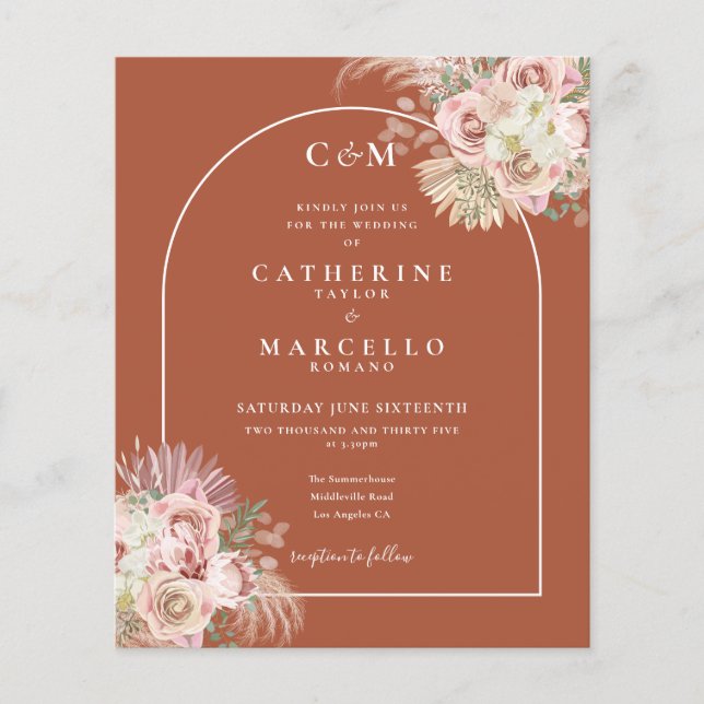 Convite de casamento do Monograma de Fotos Grass P (Frente)