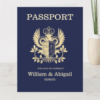 Convite de casamento do Passport Personalizável