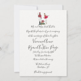 Convite De Casamento Do Tema De Nutcracker Da Aqua