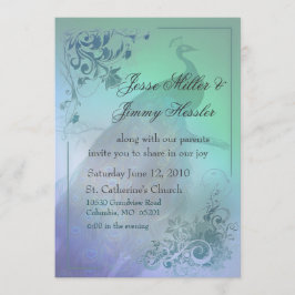 Convite De Casamento Do Tema De Peacock