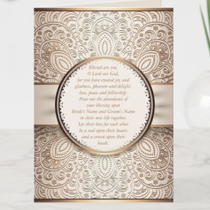 Convite de Casamento Dobrado Chic Champagne