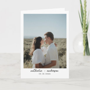 Convite de Casamento Dobrado com Código QR de Foto