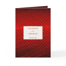 Convite de Casamento Dobrável Personalizável Chic 