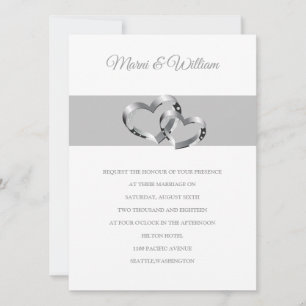 Convite de Casamento Dois Corações