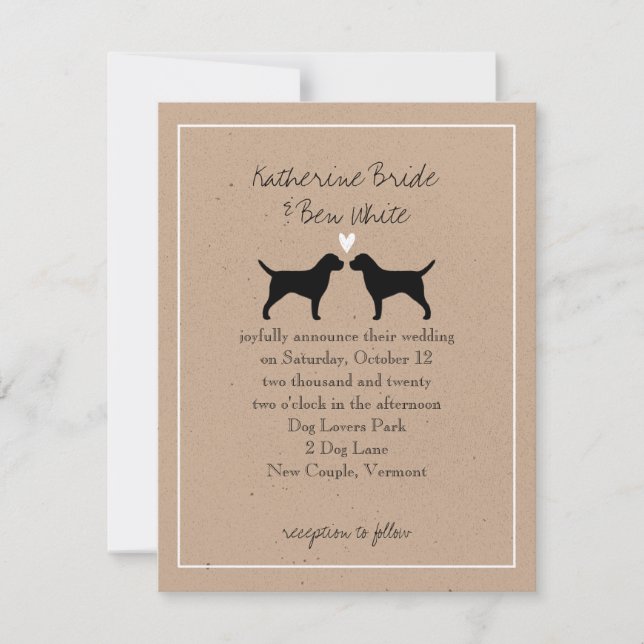 Convite de Casamento dos Border Terriers (Frente)