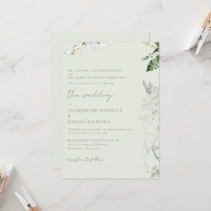 Convite de Casamento dos Pais Água-marinha Leve Fo