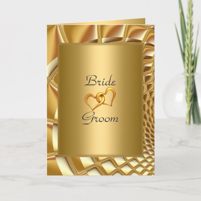 Convite de casamento Dourado (Frente)