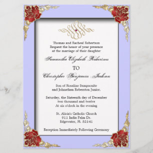 Convite de casamento Dourado de Destaque de Ouro E