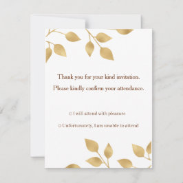 convite de casamento dourado template