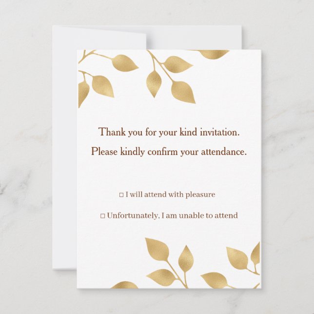 convite de casamento dourado template (Frente)