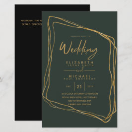 Convite de Casamento Dourado Tendências de Cores O